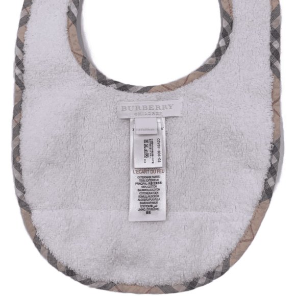Authentic Burberry Baby Bib White - Picture 3 of 12